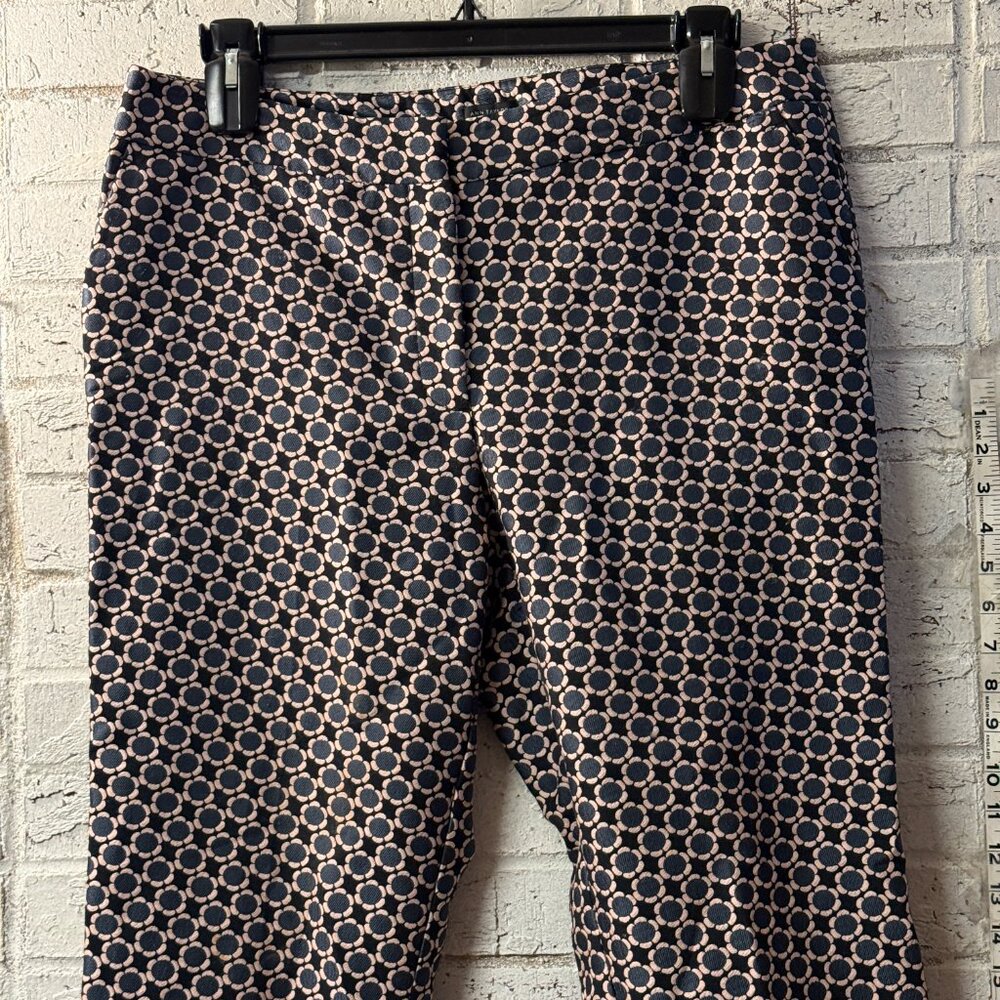 Ann Taylor Factory Navy and White Patterned Cropped Pants